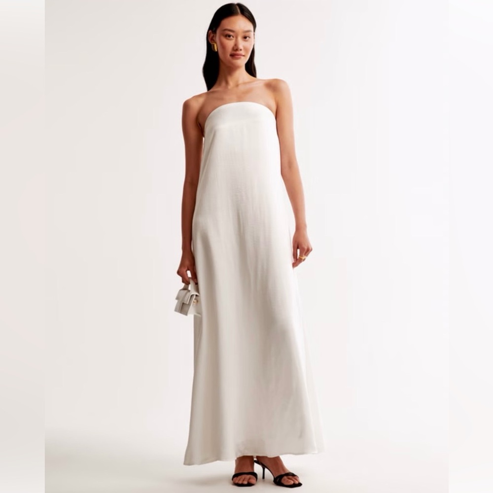 Abercrombie & Fitch Strapless Trapeze Maxi Dress